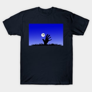 Rising Hand From Grave creepy horror zombie T-Shirt